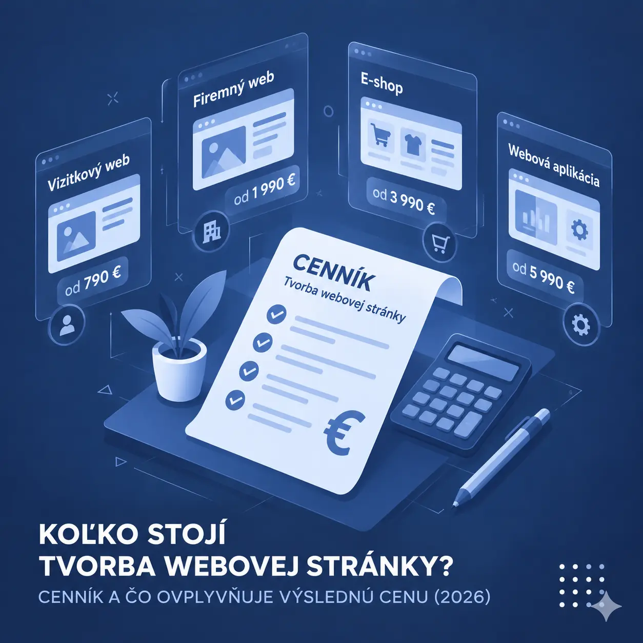 koľko stojí tvorba webovej stránky